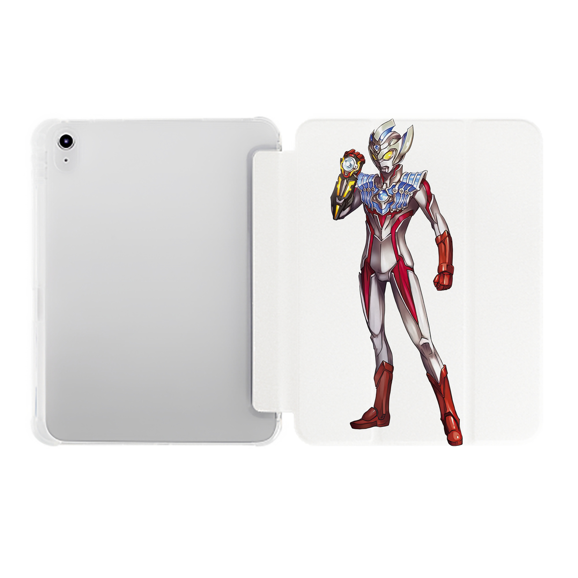 （画像用） ウルトラマン Ultraman IPad ケース ペン収納付き 三つ折りスタンド PUレザー×シリコン 対応機種9.5/10.5/10.9インチ